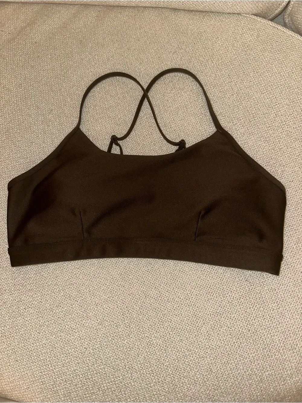 ALO Yoga Brown Minimal Strappy Sports Bra